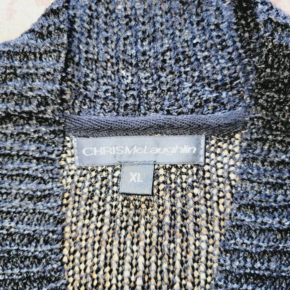 CHRIS McLAUGHLIN WOMEN XL LONG SLEEVE KNIT SHORT WASIT HOLIDAY CARDIGAN SWEATER - Picture 5 of 10